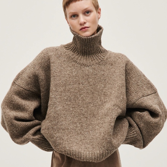 BABAA Sweater Jumper No 17 in Dark Mist Wool Brown - O/S - New - Picture 1 of 13